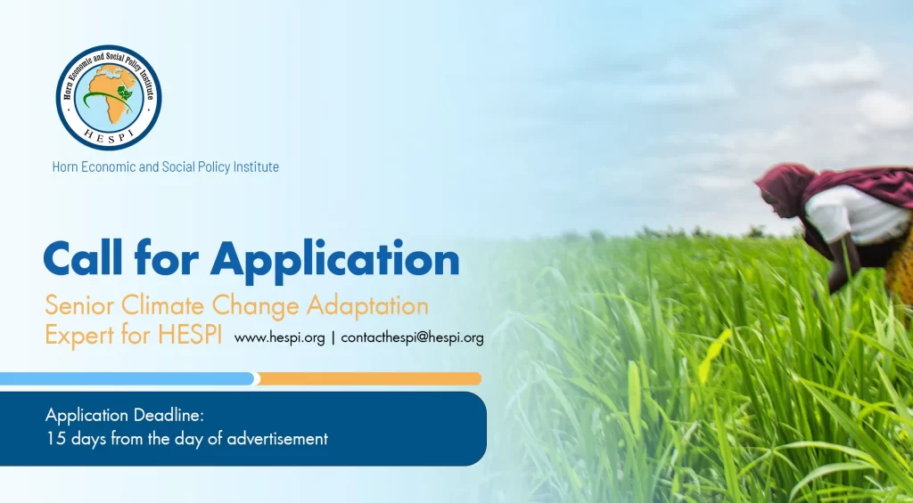 Call for Application for Senior Climate Change Adaptation Expert for HESPI